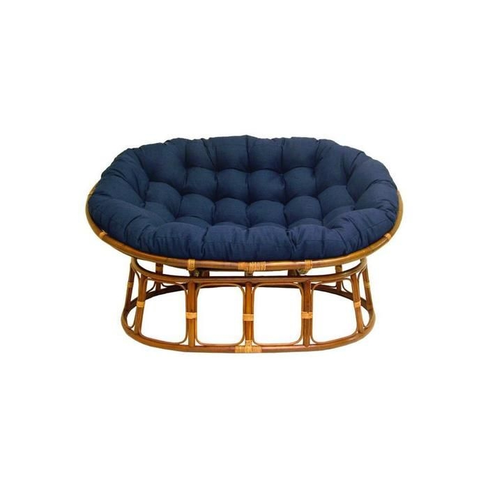 Double Papasan Chair with Fabric Cushion