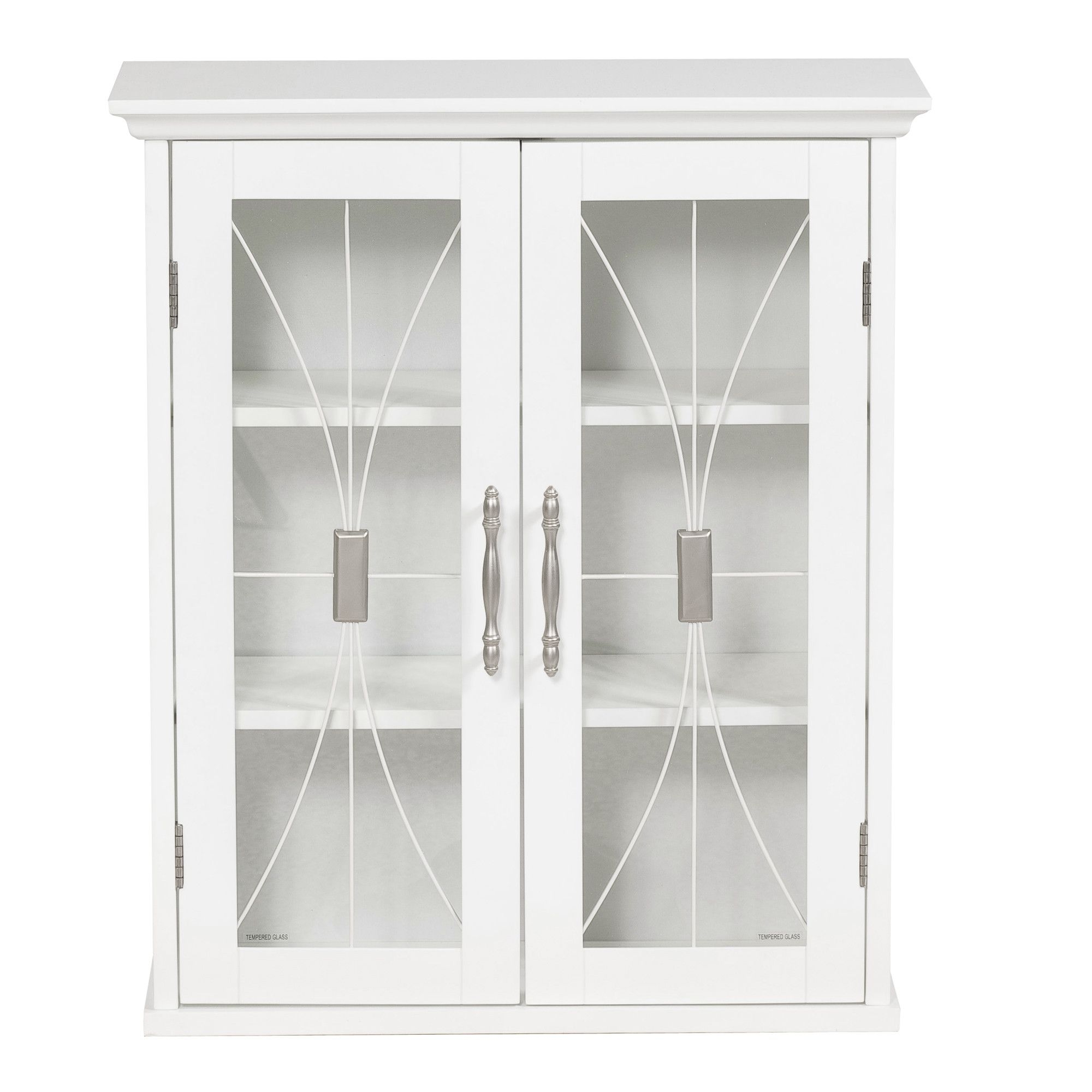 Elegant Home Fashions Stanley Wall Cabinet with 2 Doors, White