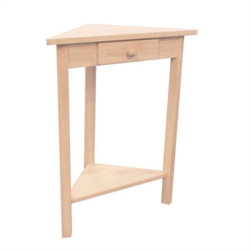 International Concepts OT-95 Corner Accent Table, Unfinished