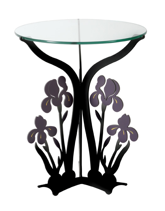 Iris Glass Top Table
