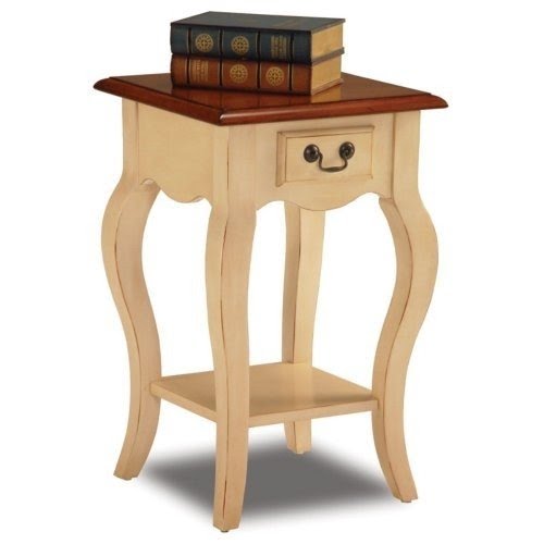 Leick French Square End Table, Ivory