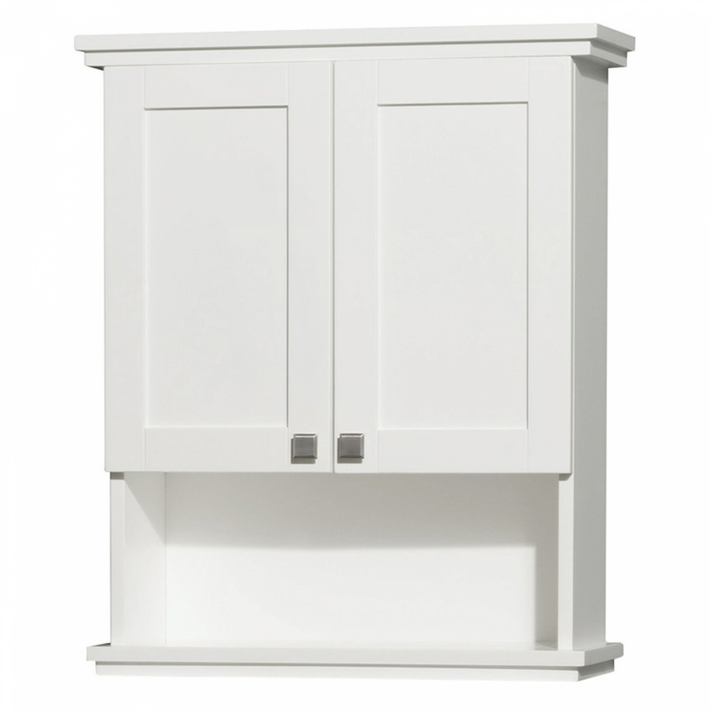 Wyndham Collection WCV8000WCWH Acclaim Wall Mount Bathroom Cabinet with Brushed Chrome Hardware, White