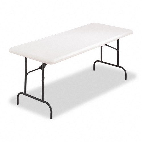 Alera 65600 - Resin Rectangular Folding Table, 72w x 30d x 29h, Platinum