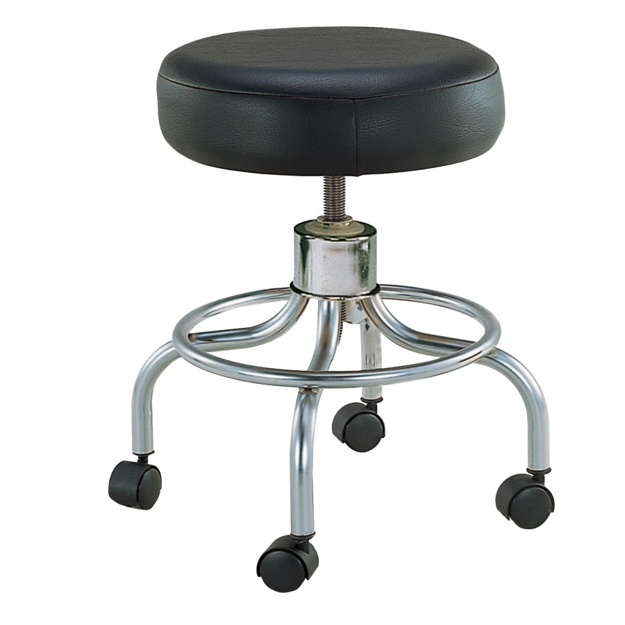 Drive Medical Deluxe Wheeled Round Stool, Black