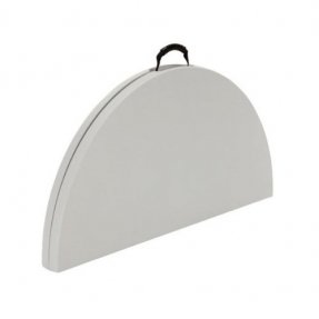 DuraGood Fold in Half 72" 6ft Round Premium Plastic Folding Table Lifetime Warranty - White