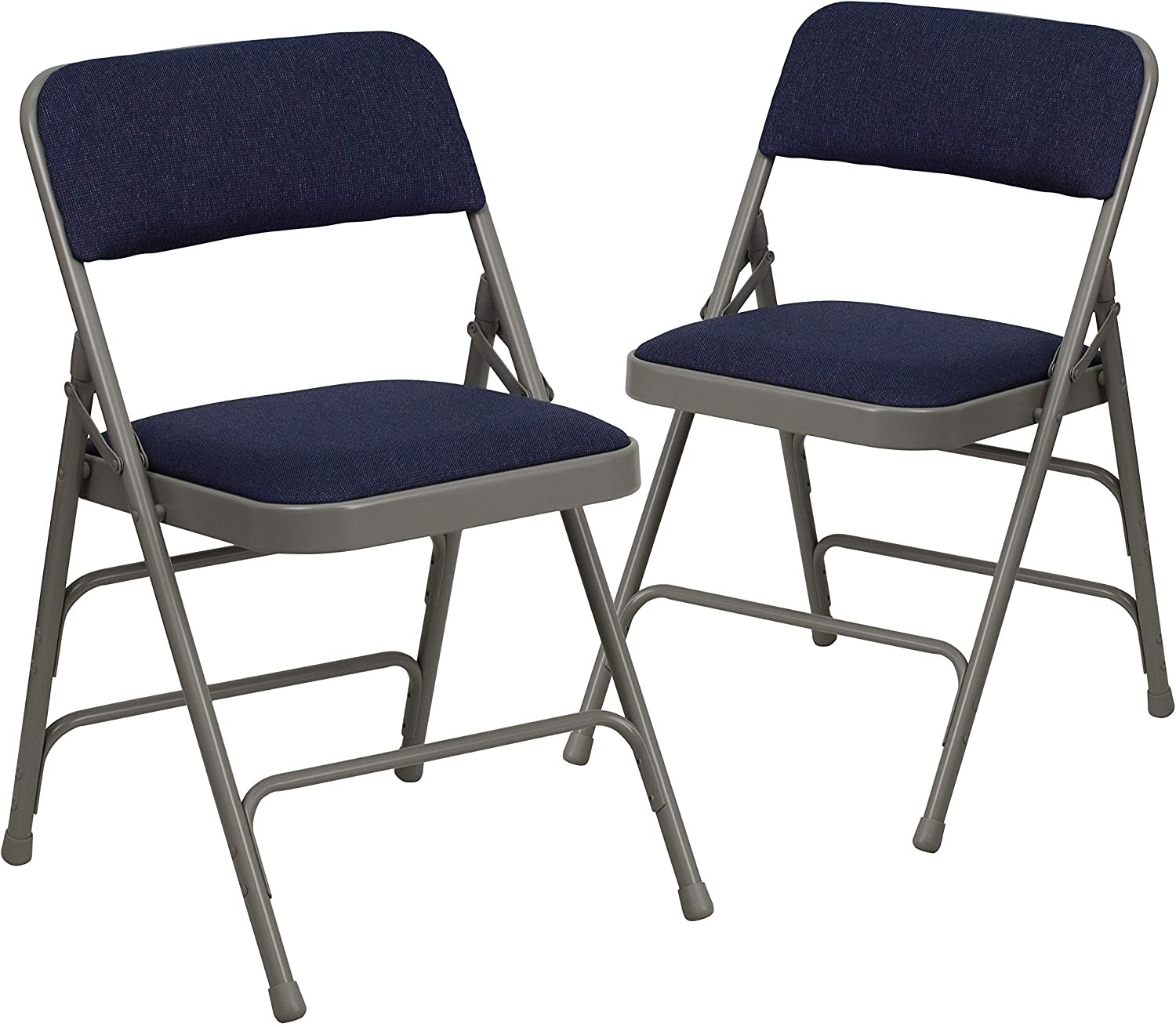 Flash Furniture 4-Pack Metal Frame Fabric Folding Chairs, Navy