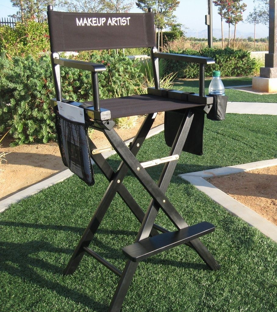 MAKE UP ARTIST TALL DIRECTOR CHAIR-HEAVY-DUTY CONSTRUCTION-High Quality Product-5 YEARS WARRANTY-A BONUS SOLAR RECHARGEABLE LED LIGHT INCLUDED WITH YOUR PURCHASE..