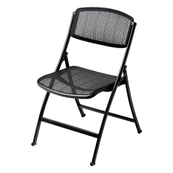 Mity-Lite 1FMBKSBLK00 Mesh-One Folding Chair - Black