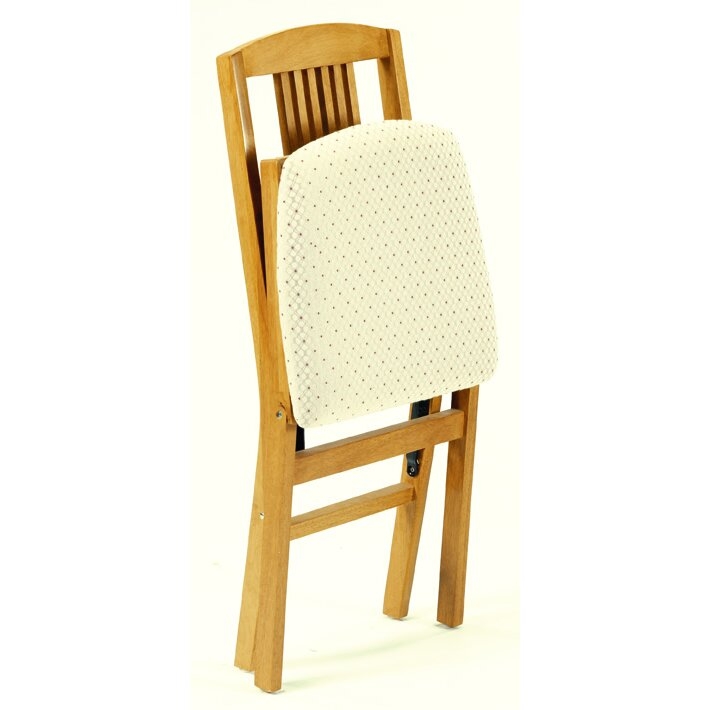Simple Mission Folding Chair in Warm Oak Finish - Set of 2