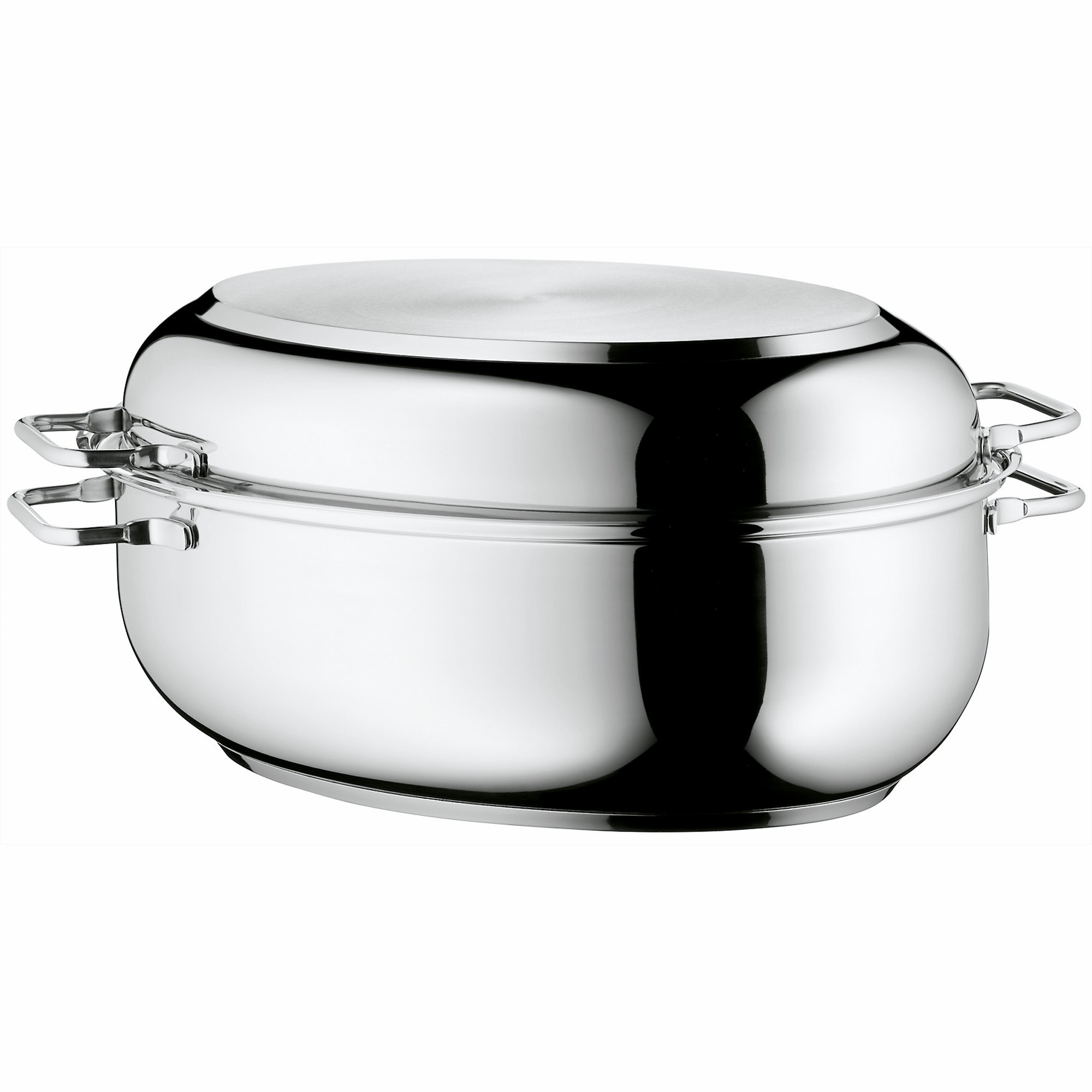 WMF Stainless Steel Deep Oval Roasting Pan, 16-1/4-Inch