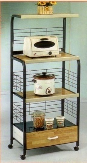 Best Bakers Rack For Microwave Ideas On Foter Beautiful Kitchen Microwave Shelf W Outlet In Black