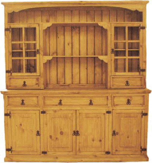 Corona Wood China Cabinet