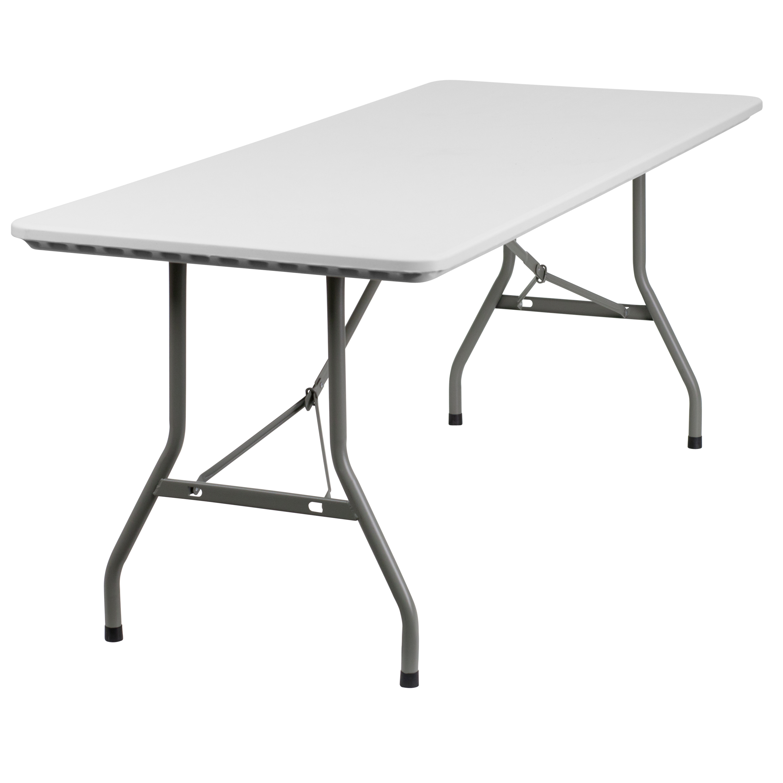 Flash Furniture RB-3072-GG 30-Inch Width by 72-Inch Length Granite Plastic Folding Table, Gray/White
