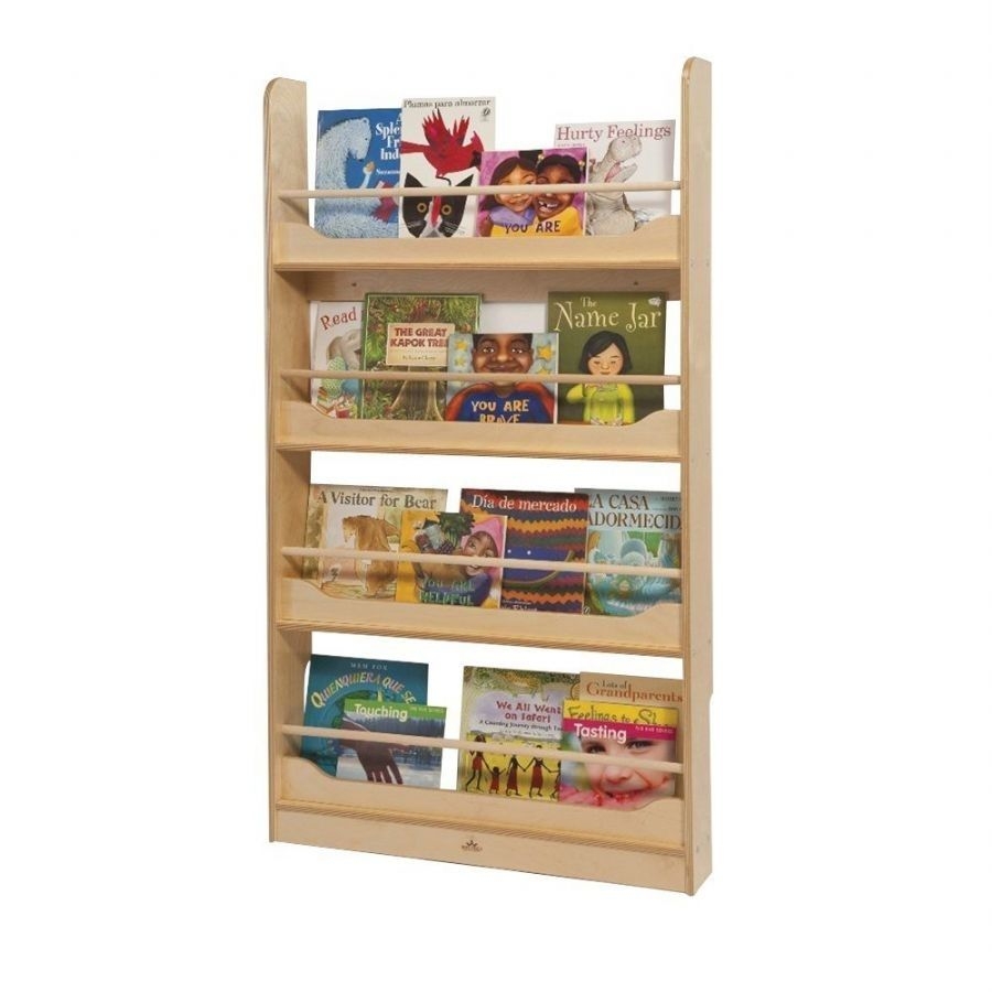 Wall Mount Book Shelf in Natural UV Finish