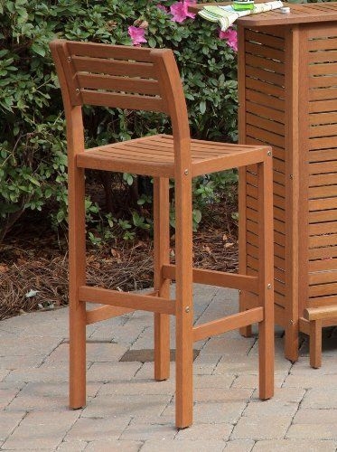 bar stools outdoor tall eucalyptus finish foter sturdy crafted shaped chair simple