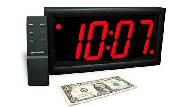 Large Huge & Digital Display 4" Digits LED Best Alarm Clock With Remote