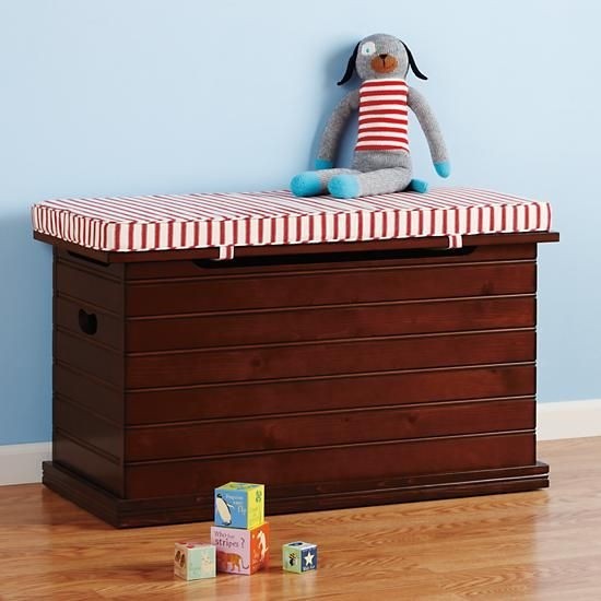 Wooden toy box seat