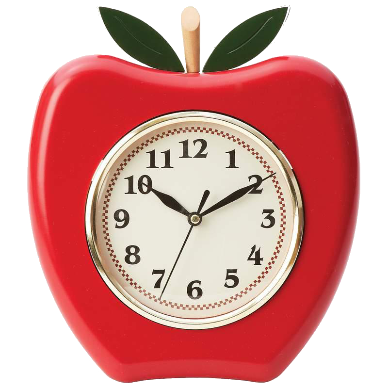 Brookwood Apple Shaped Wall Clock