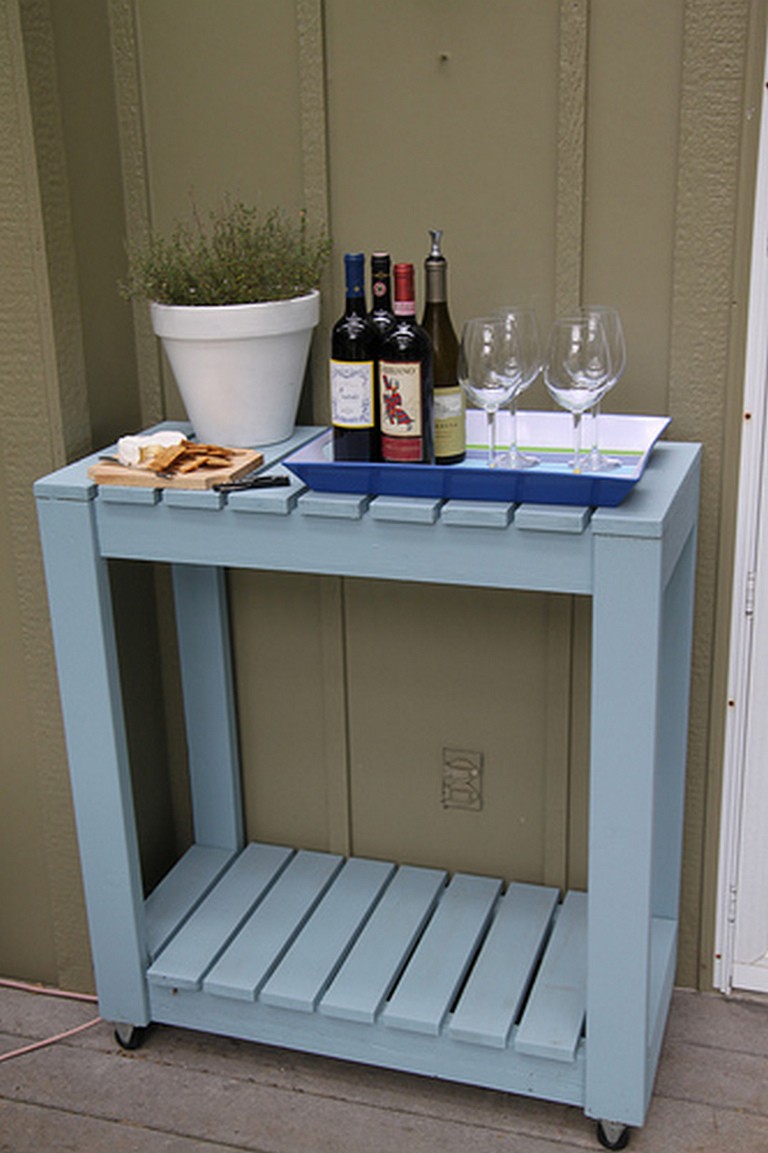 Patio serving table