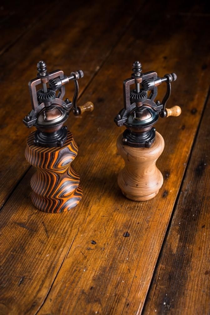 Unique salt and pepper grinders