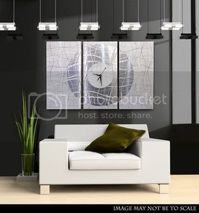 Best Modern Large Wall Clocks Ideas On Foter Handcrafted White Metal Abstract Wall