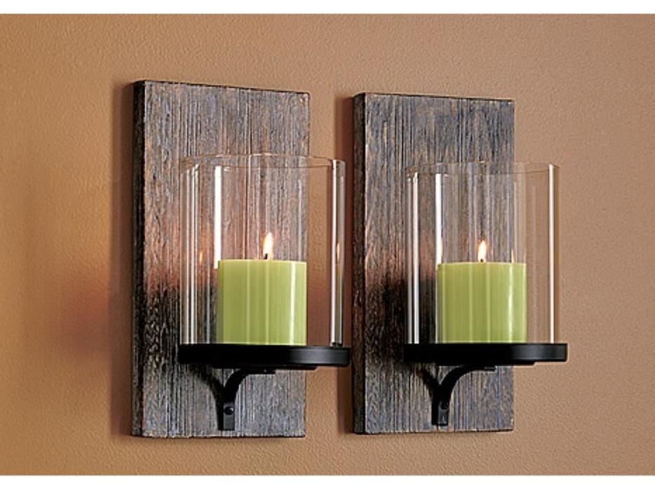 Huis Set Of 2 Chic Modern Art Black Candle Wall Sconces Luxclusif Com