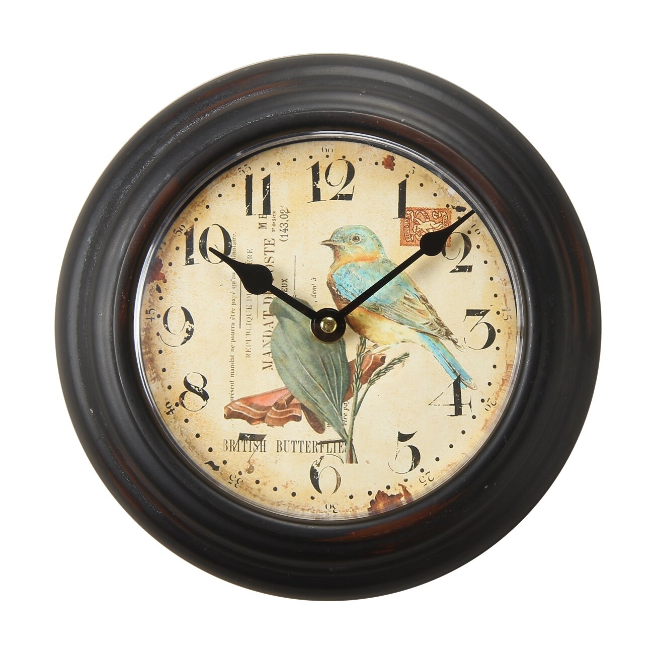 Adeco [CK0063] Antique Vintage Retro Decorative Iron Wall Clock Birds- Home Decor