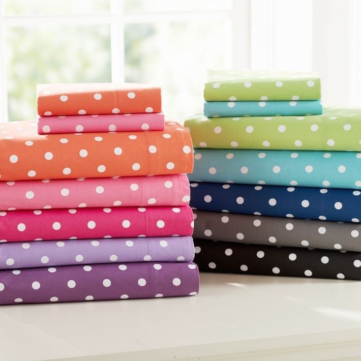 These polka dot sheet sets are perfectly adorable want to