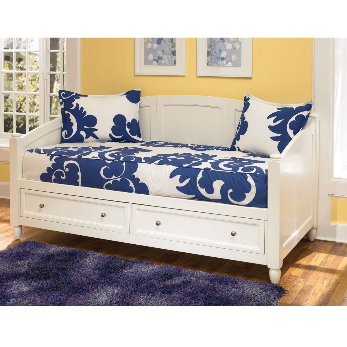 Home Styles 5530-85 Naples Daybed with Storage, White Finish