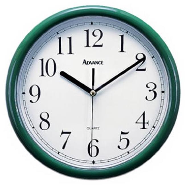 Geneva/Advance Clock Co 8104 Quartz 10-Inch Hunter Green Plastic Wall Clock