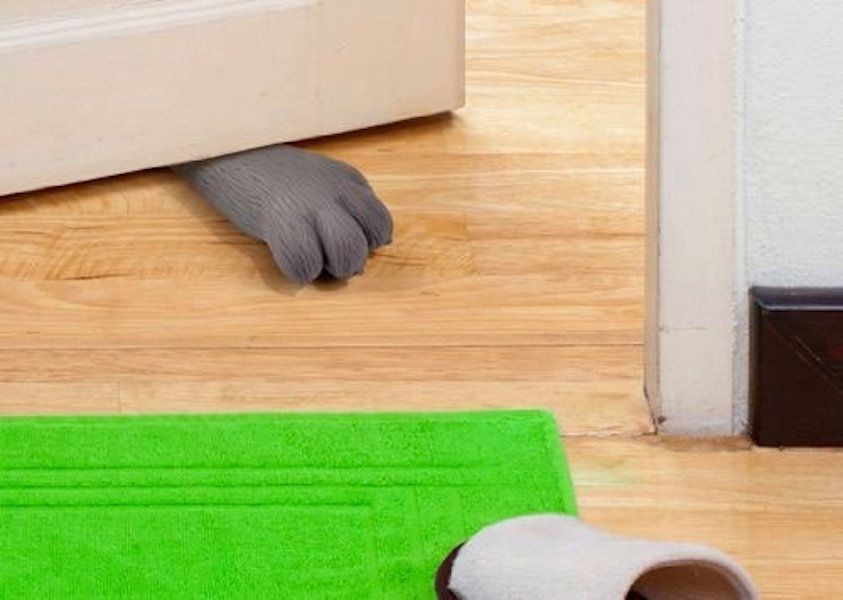 "Here Kitty" Cat Paw Shaped Novelty Door Stopper