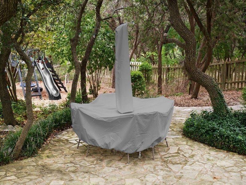 Patio table covers with umbrella hole