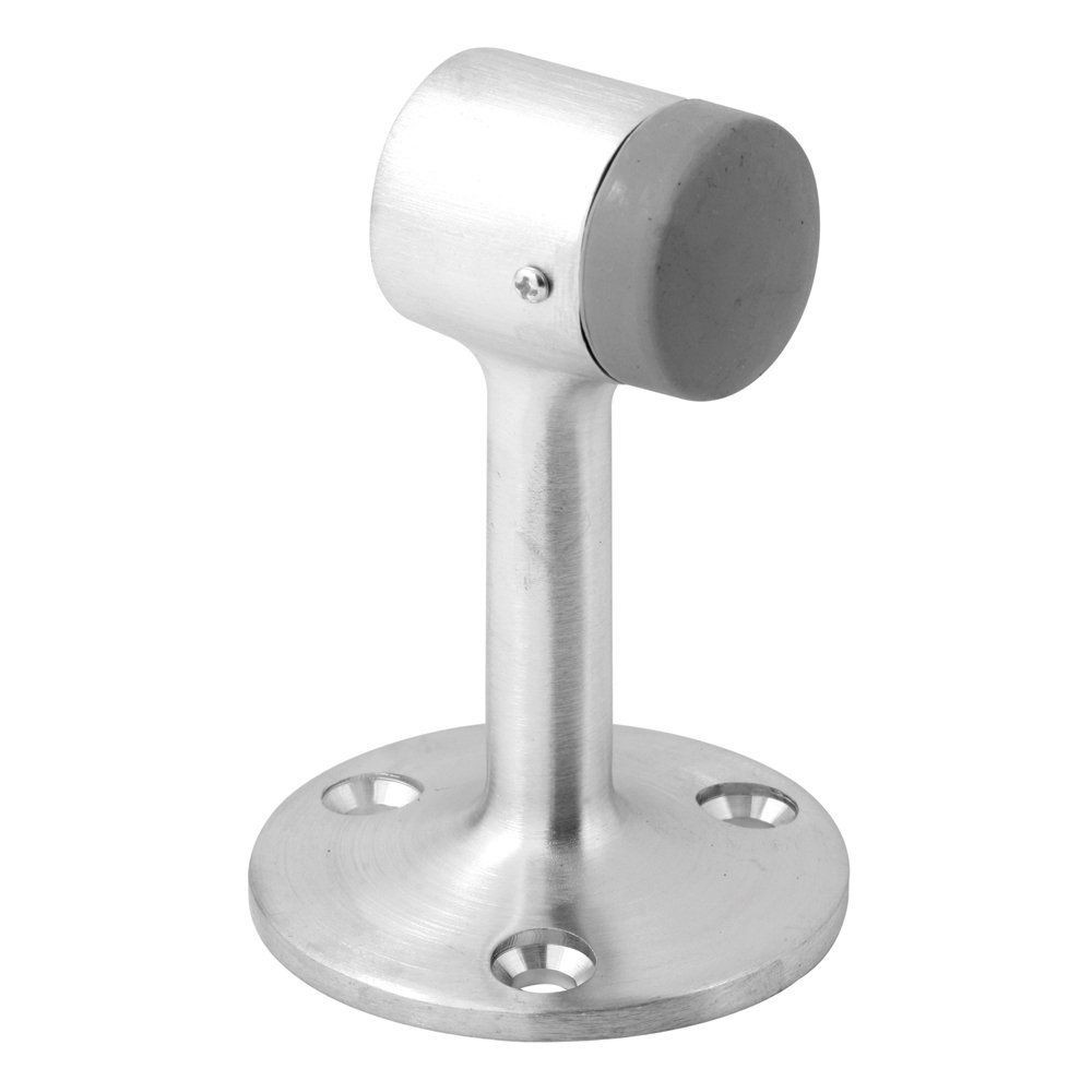 Prime-Line Products J 4603 Door Floor Stop with 2-1/4-Inch Diameter, Brushed Chrome/Plated Brass