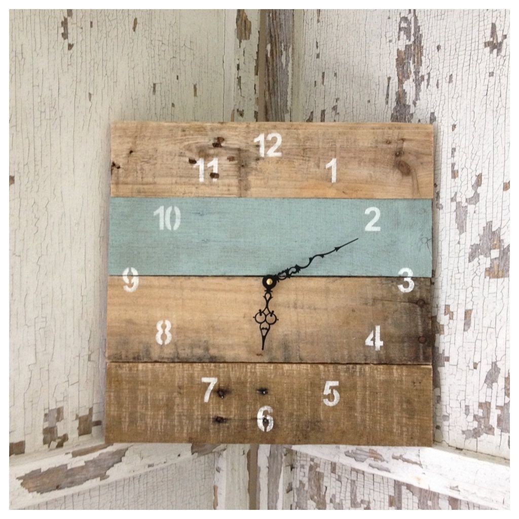Reclaimed Pallet Wood Wall Clock Your