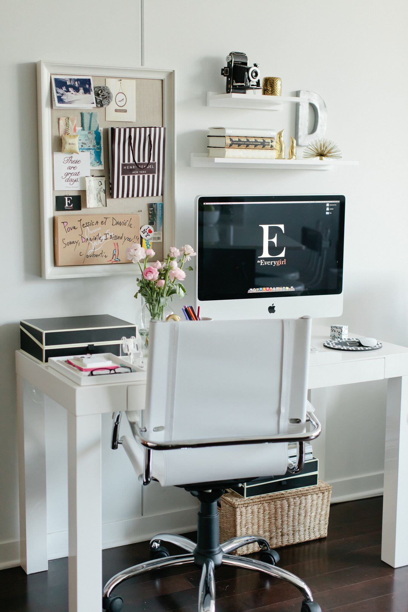 White home office desks