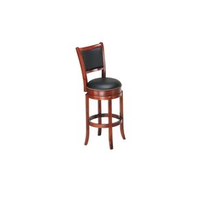 Wood Bar Stools With Backs Foter Acme 07196 Cherry Finish Wood 29 H High Back Swivel Bar Stool
