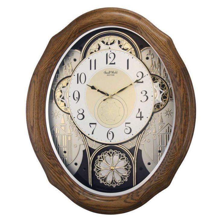 AMERICAN GALA Oak Case Musical Motion Clock by Rhythm Clocks