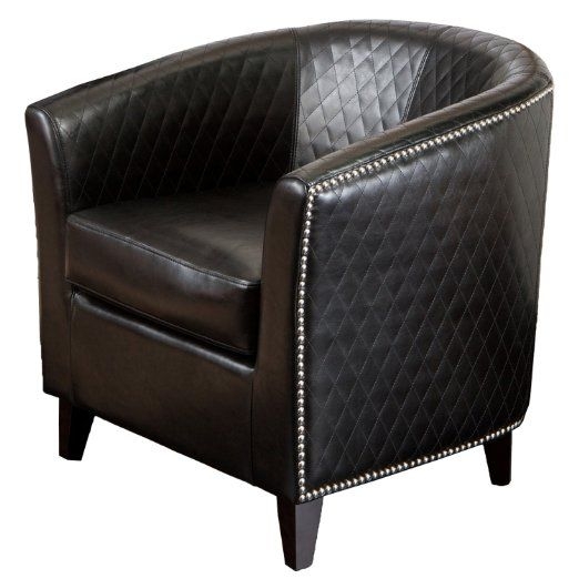 Best Selling  Mia Leather Quilted Club Chair
