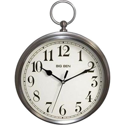 Better homes and gardens pocket watch wall clock brushed nickel