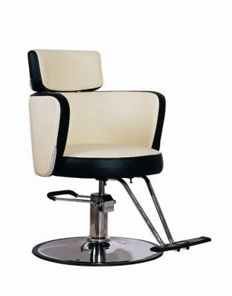 Black and white salon chair