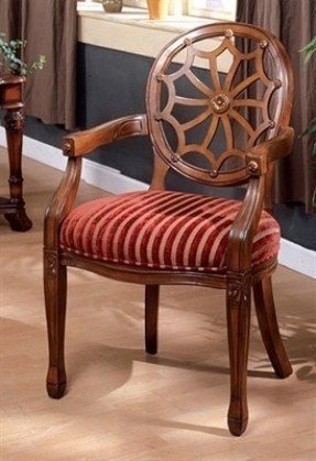 Upholstered Carved Wood Accent Chair - Foter
