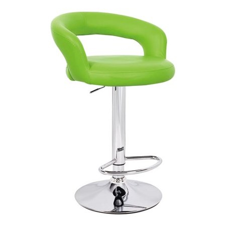 Halo "Leather" Contemporary Adjustable Barstool