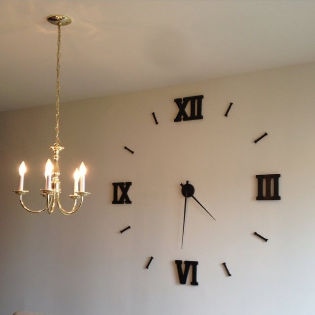 Homemade giant wall clock cheap and easy to put together