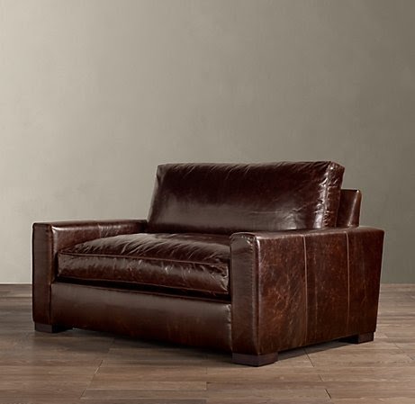 Oversized deals leather armchair