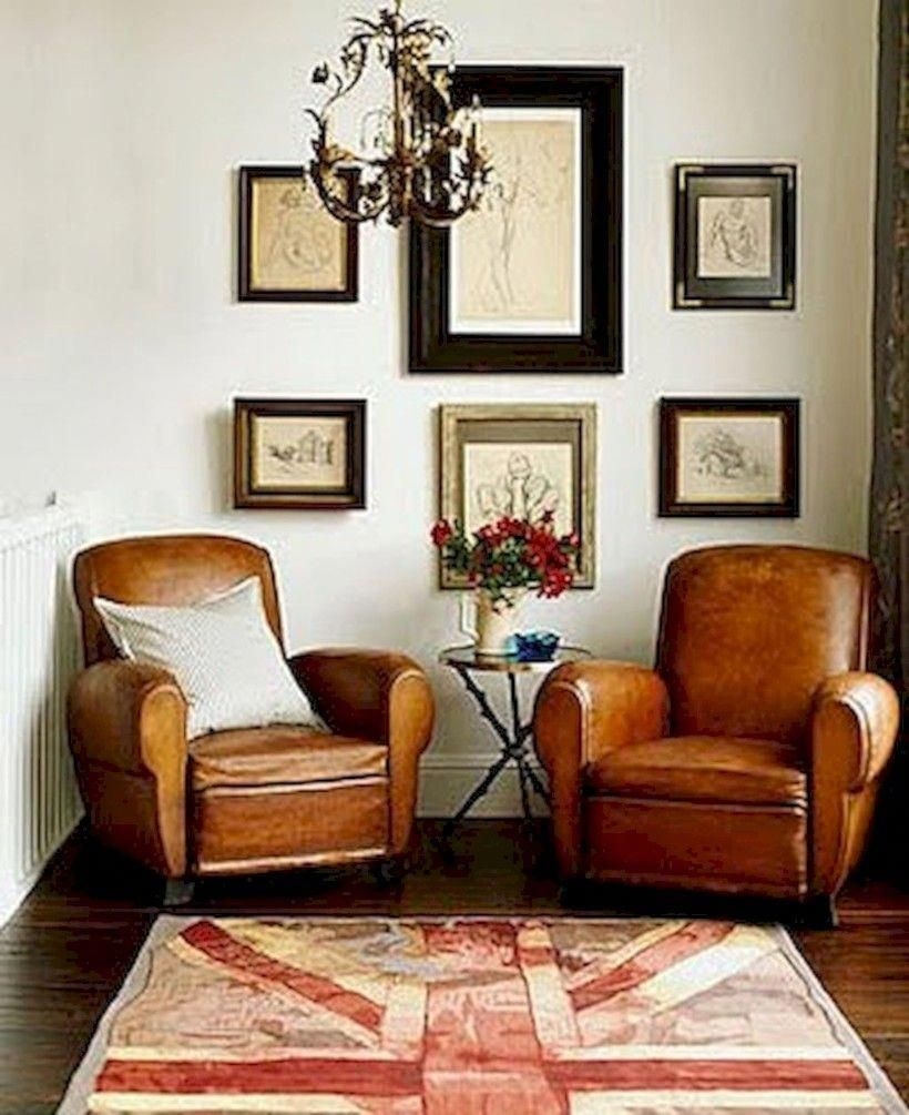 Empierre Brown Leather Club Chair & Ottoman Footstool Set w/ Nailhead  Accents - Modern - Living Room - Los Angeles - by GDFStudio