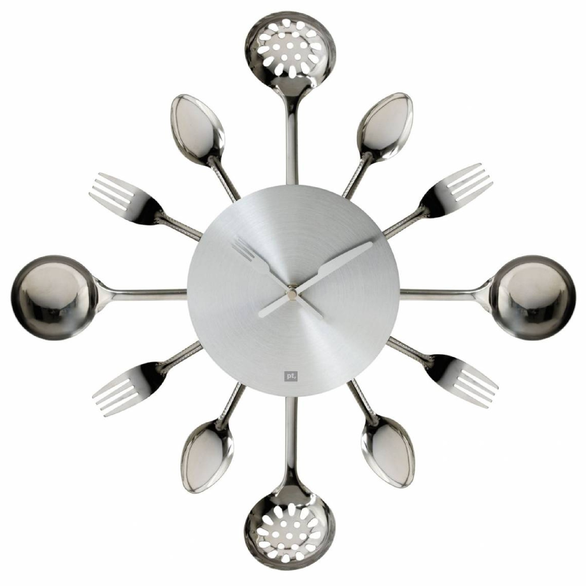 Totally funky wall clock kitchen utensils