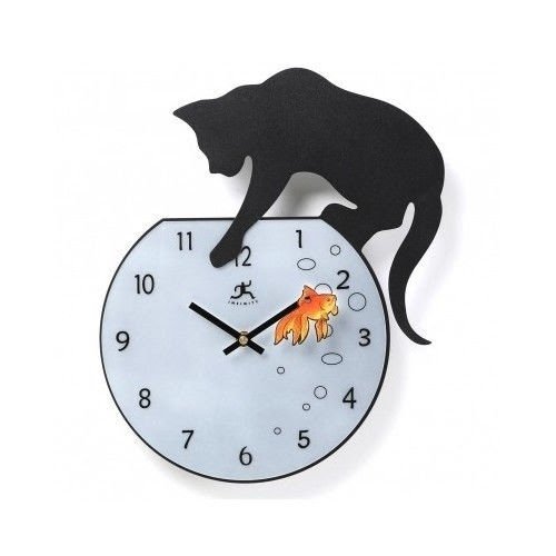 Wall clock clocks cat unique decorative novelty kitchen watchestime fisher