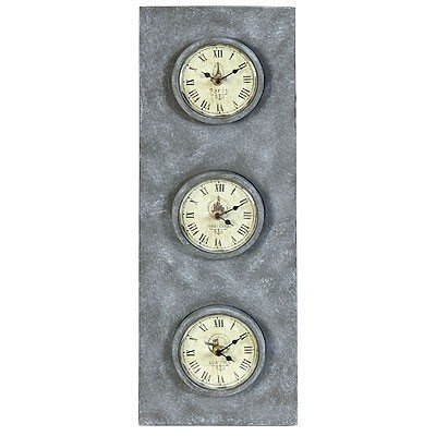World Time Wall Clock /w 3 Time Zones