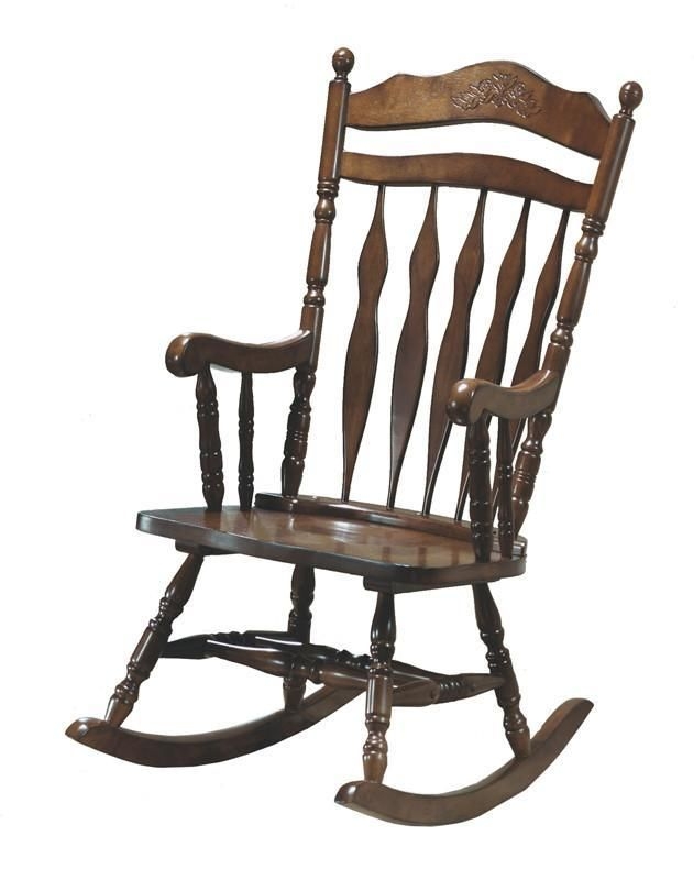 Adelaide Dark Walnut Solid Wood Rocking Chair