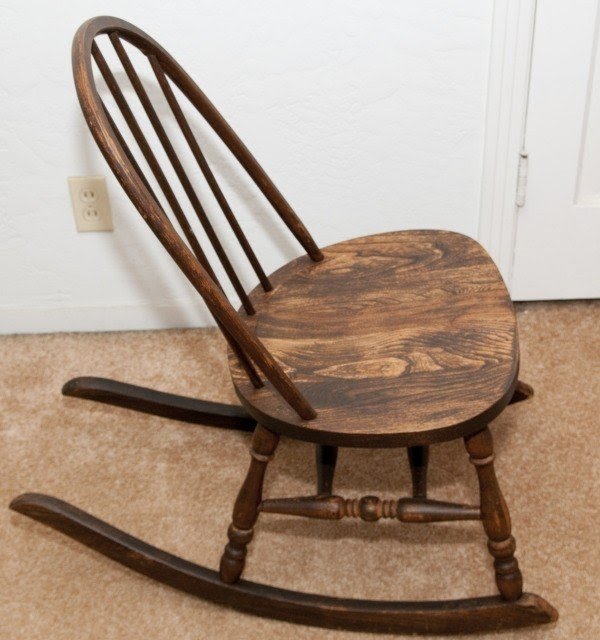 Armless wooden rocking cheap chair